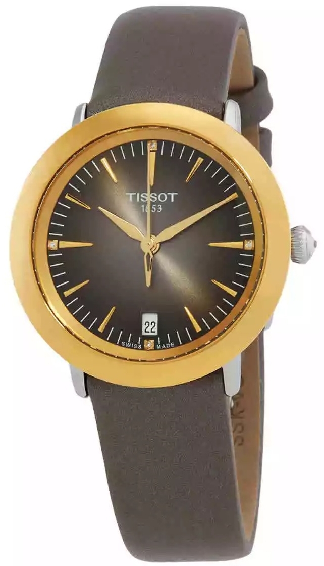 Tissot Damklocka T929.210.46.066.00 T-Gold Brun/Läder Ø33 mm - Tissot