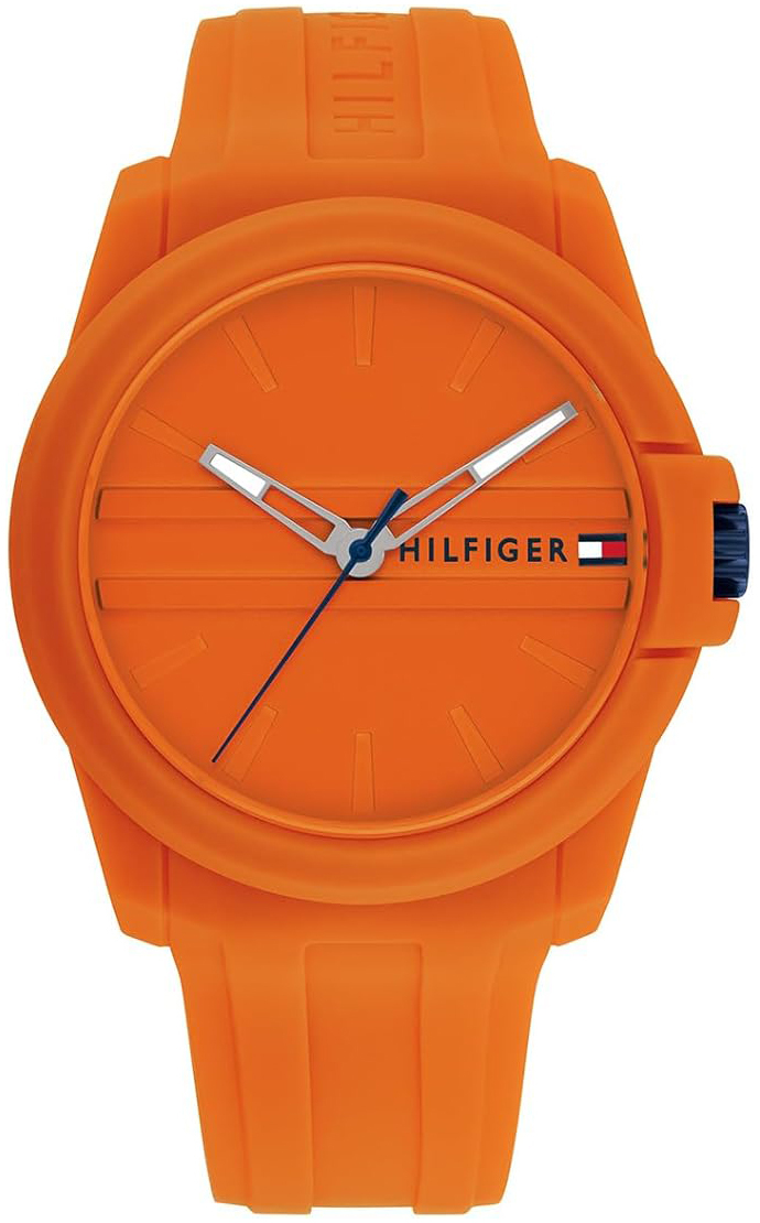 Tommy Hilfiger Herrklocka 1710597 Tyson Orange/Gummi Ø44 mm - Tommy Hilfiger