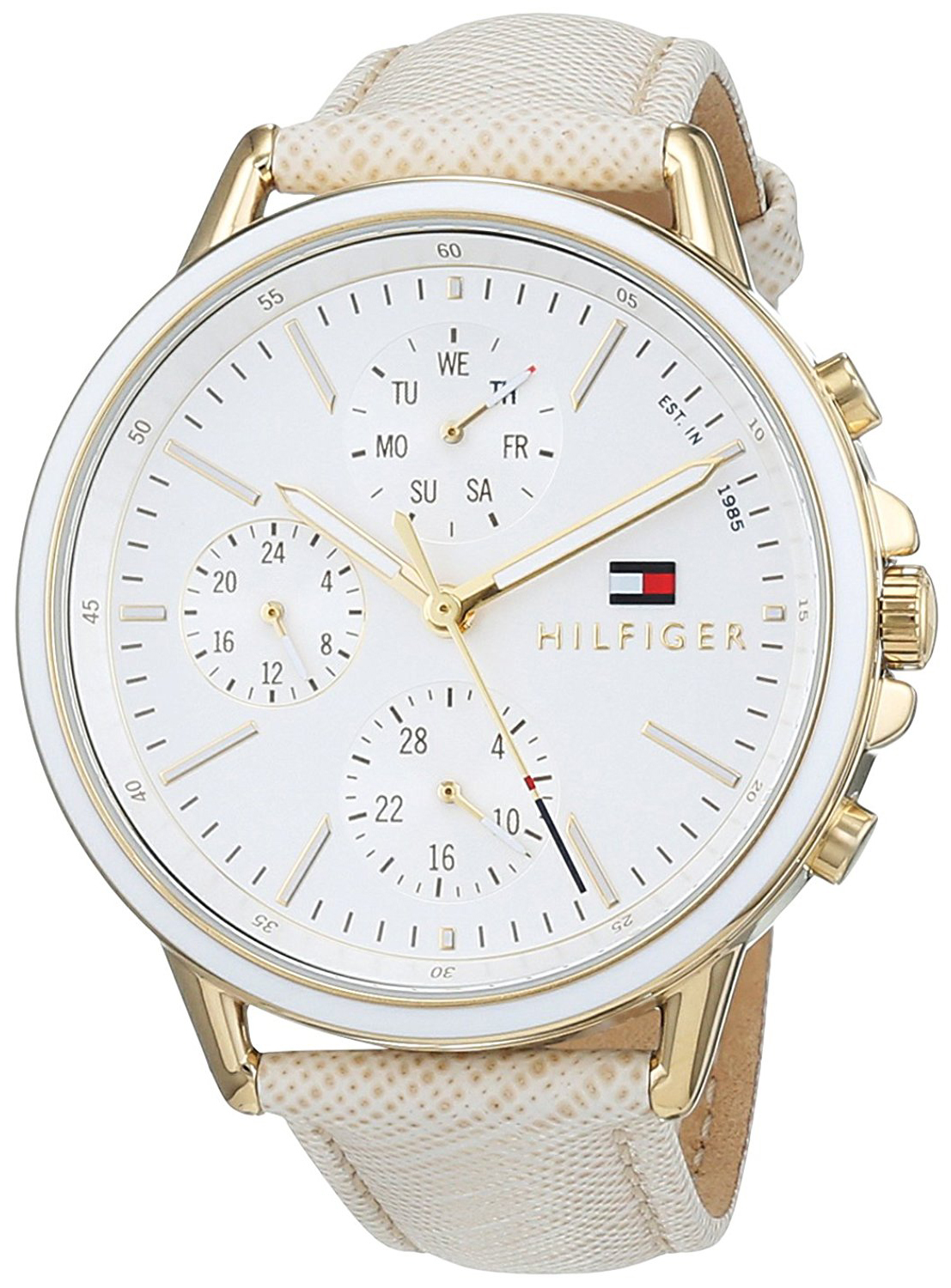 Tommy Hilfiger Damklocka 1781790 Sport Silverfärgad/Läder Ø40 mm - Tommy Hilfiger