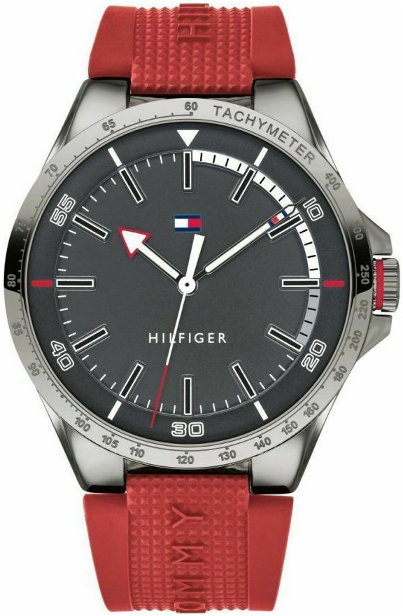 Tommy Hilfiger Herrklocka 1791527 Grå/Gummi Ø44 mm - Tommy Hilfiger
