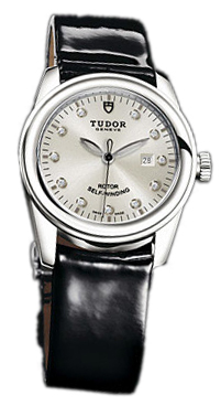 Tudor Glamour Date Damklocka 53000-SDIDBPLS Silverfärgad/Läder Ø31 mm - Tudor