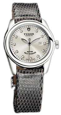 Tudor Glamour Date Damklocka 53000-SDIDGLZS Silverfärgad/Läder Ø31 mm - Tudor