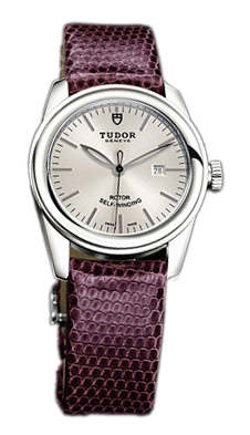 Tudor Glamour Date Damklocka 53000-SIDPRLZS Silverfärgad/Läder Ø31 mm - Tudor