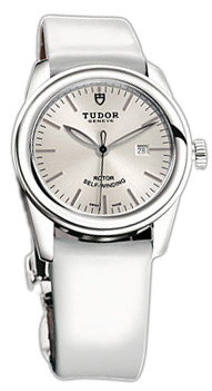 Tudor Glamour Date Damklocka 53000-SIDWPLS Silverfärgad/Läder Ø31 mm - Tudor