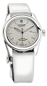 Tudor Glamour Date Damklocka 53000-SIDWPLSP Silverfärgad/Läder Ø31 mm - Tudor