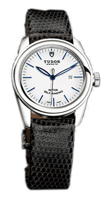 Tudor Glamour Date Damklocka 53000-WIDBLZSP Vit/Läder Ø31 mm - Tudor