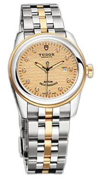 Tudor Glamour Date Damklocka 53003-68033-CHPDIDSTL Champagnefärgad/18 - Tudor