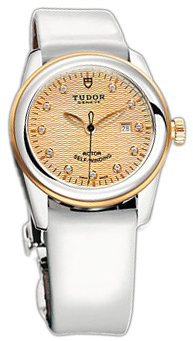 Tudor Glamour Date Damklocka 53003-CHDIDWPLSP Champagnefärgad/Läder Ø31 - Tudor