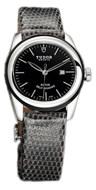 Tudor Glamour Date Damklocka 53010N-BIDGLZS Svart/Läder Ø31 mm