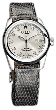 Tudor Glamour Date Damklocka 53010N-SDIDGLZS Silverfärgad/Läder Ø31 mm - Tudor