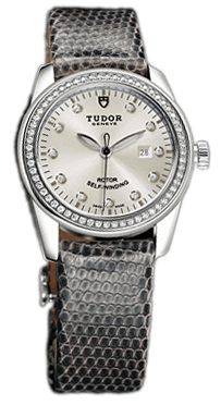 Tudor Glamour Date Damklocka 53020-SDIDGLZS Silverfärgad/Läder Ø31 mm - Tudor