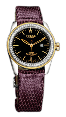 Tudor Glamour Date Damklocka 53023-BIDPRLZS Svart/Läder Ø31 mm - Tudor