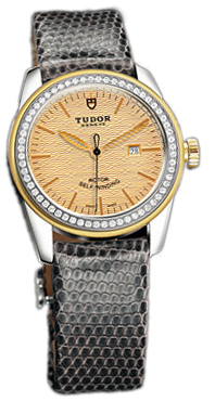 Tudor Glamour Date Damklocka 53023-CHIDGLZSP Champagnefärgad/Läder Ø31 - Tudor