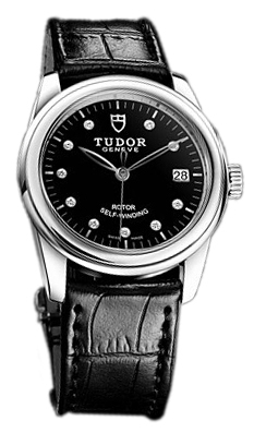 Tudor Glamour Date 55000-BDIDSBLS Svart/Läder Ø36 mm - Tudor
