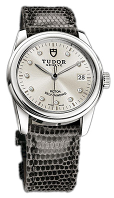 Tudor Glamour Date 55000-SDIDGLZS Silverfärgad/Läder Ø36 mm - Tudor