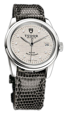 Tudor Glamour Date 55000-SDIDGLZSP Silverfärgad/Läder Ø36 mm - Tudor