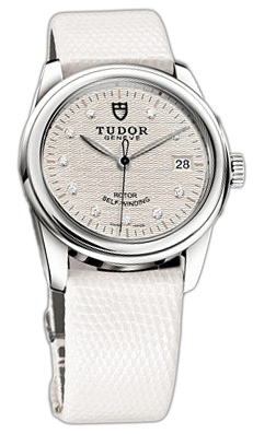 Tudor Glamour Date 55000-SDIDWLZSP Silverfärgad/Läder Ø36 mm - Tudor