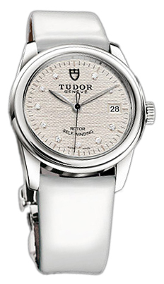 Tudor Glamour Date 55000-SDIDWPLSP Silverfärgad/Läder Ø36 mm - Tudor