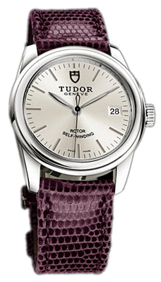 Tudor Glamour Date 55000-SIDPRLZS Silverfärgad/Läder Ø36 mm - Tudor