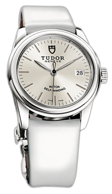 Tudor Glamour Date 55000-SIDWPLS Silverfärgad/Läder Ø36 mm