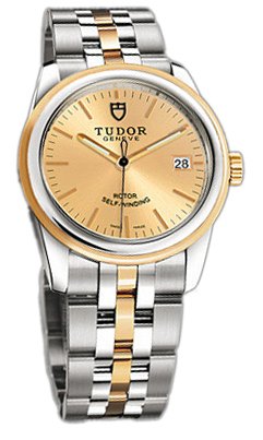 Tudor Glamour Date 55003-68053-CHIDSTL Champagnefärgad/18 karat gult guld - Tudor