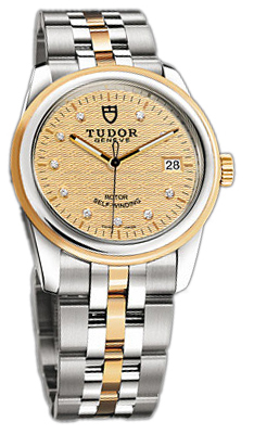 Tudor Glamour Date 55003-68053-CHPDIDSTL Champagnefärgad/18 karat gult - Tudor