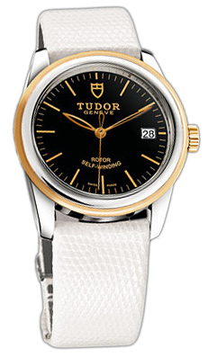 Tudor Glamour Date 55003-BIDWLZS Svart/Läder Ø36 mm - Tudor