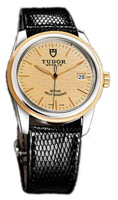 Tudor Glamour Date 55003-CHIDBLZSP Champagnefärgad/Läder Ø36 mm