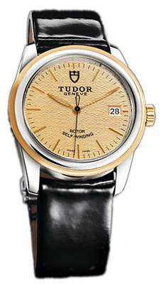 Tudor Glamour Date 55003-CHIDBPLSP Champagnefärgad/Läder Ø36 mm - Tudor