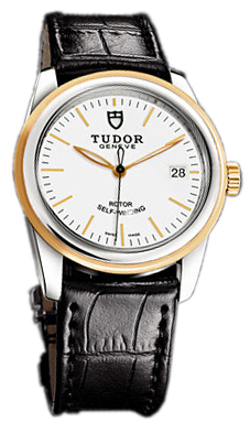 Tudor Glamour Date 55003-WIDSBLS Vit/Läder Ø36 mm - Tudor