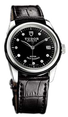 Tudor Glamour Date 55010N-BDIDSBLS Svart/Läder Ø36 mm - Tudor