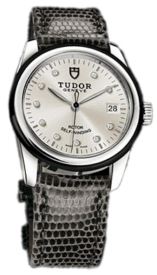 Tudor Glamour Date 55010N-SDIDGLZS Silverfärgad/Läder Ø36 mm - Tudor