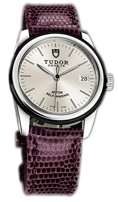 Tudor Glamour Date 55010N-SIDPRLZS Silverfärgad/Läder Ø36 mm - Tudor