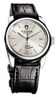 Tudor Glamour Date 55010N-SIDSBLS Silverfärgad/Läder Ø36 mm