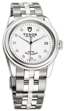 Tudor Glamour Date 55010W-68050W-WDIDSTL Vit/Keramik Ø36 mm