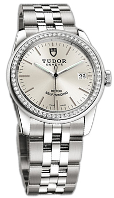 Tudor Glamour Date 55020-68050-SIDSTL Silverfärgad/Stål Ø36 mm - Tudor