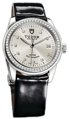 Tudor Glamour Date 55020-SDIDBPLS Silverfärgad/Läder Ø36 mm - Tudor