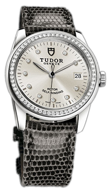 Tudor Glamour Date 55020-SDIDGLZS Silverfärgad/Läder Ø36 mm - Tudor