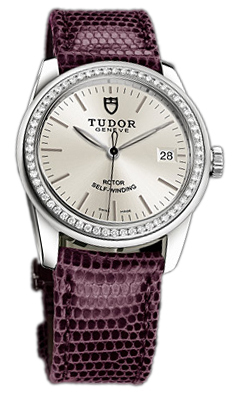 Tudor Glamour Date 55020-SIDPRLZS Silverfärgad/Läder Ø36 mm - Tudor