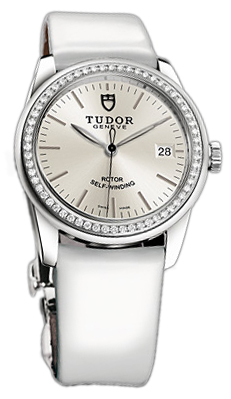 Tudor Glamour Date 55020-SIDWPLS Silverfärgad/Läder Ø36 mm - Tudor