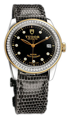 Tudor Glamour Date 55023-BDIDGLZS Svart/Läder Ø36 mm - Tudor
