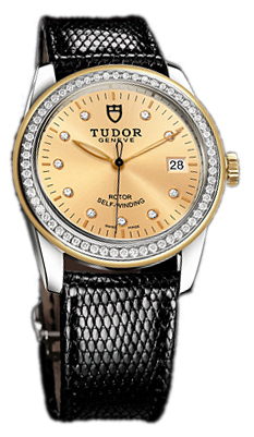 Tudor Glamour Date 55023-CHDIDBLZS Champagnefärgad/Läder Ø36 mm - Tudor