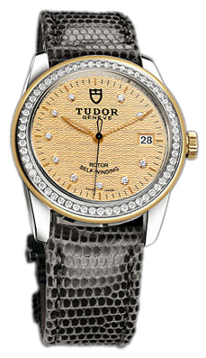 Tudor Glamour Date 55023-CHDIDGLZSP Champagnefärgad/Läder Ø36 mm - Tudor