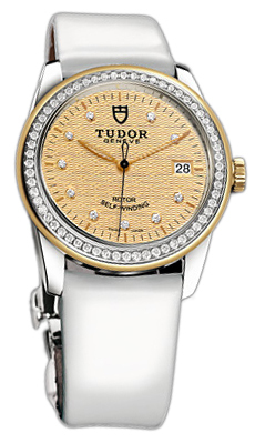 Tudor Glamour Date 55023-CHDIDWPLSP Champagnefärgad/Läder Ø36 mm
