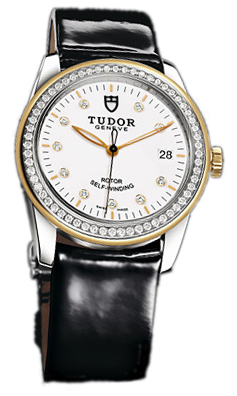 Tudor Glamour Date 55023-WDIDBPLS Vit/Läder Ø36 mm - Tudor