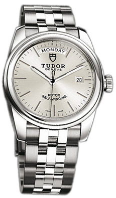 Tudor Glamour Day-Date Herrklocka 56000-68060-SIDSTL Silverfärgad/Stål - Tudor
