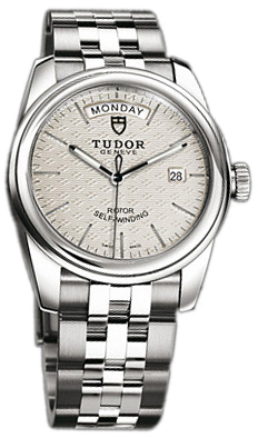 Tudor Glamour Day-Date Herrklocka 56000-68060-SLDIDSTL Silverfärgad/Stål - Tudor