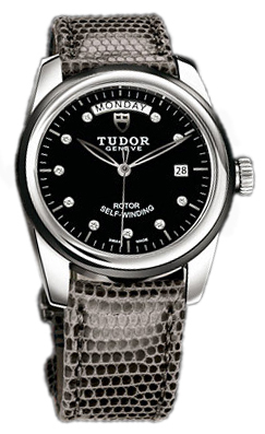 Tudor Glamour Day-Date Herrklocka 56010N-BDIDGLZS Svart/Läder Ø39 mm - Tudor