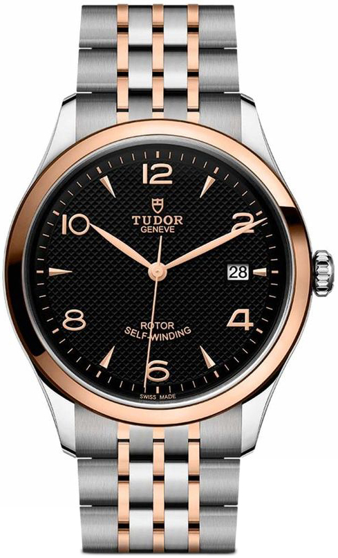 Tudor 1926 Herrklocka M91551-0003 Svart/Ros&eacute;guldstonat st&aring;l &Oslash;39 mm