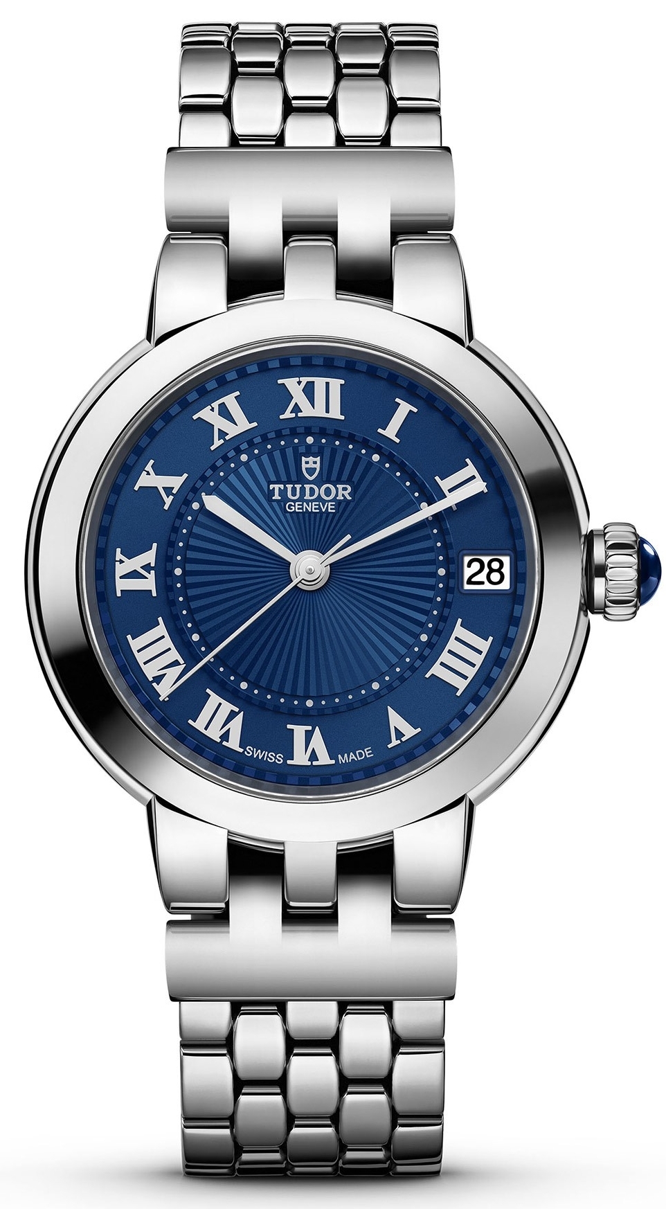 Tudor Damklocka M35800-0009 Clair De Rose Bl&aring;/St&aring;l &Oslash;34 mm